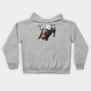 Wall Street Bull in Color Kids Hoodie